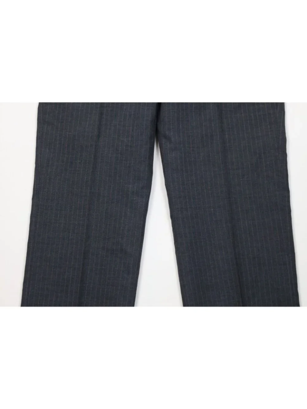 Vintage 70s Mens 36R 2 Piece Pinstriped Suit Wedding Gray Wide Leg 34x30 USA
